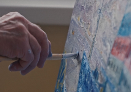 Атомный ледокол на холсте